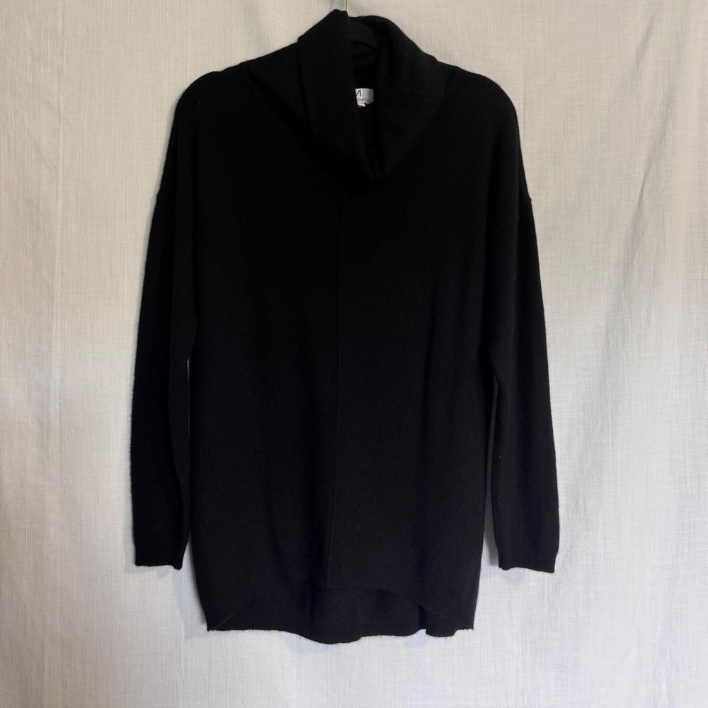 MAGASCHONI Black 100% Cashmere‎ Cowl Neck Sweater Tunic Size M